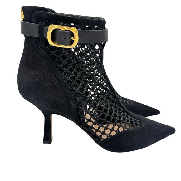 Dior “Dior-I” Suede and Mesh Booties Ankle Boots Black Size 7 - Picture 6 of 13